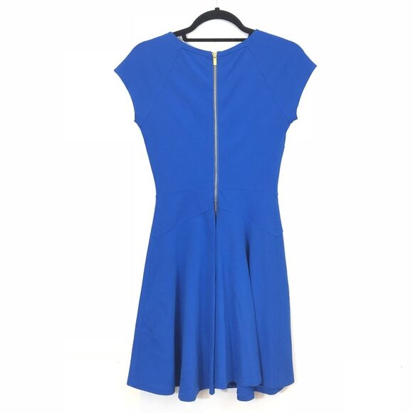 Diane von Furstenberg DVF Size 2 Delyse Full Skirt Mini Dress A-Line Cobalt - Picture 6 of 14